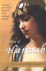 Cover of The song of Hannah by Eva Etzioni-Halevy