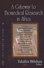 Front cover of A Gateway to Biomedical Research in Africa by Takafira Mduluza