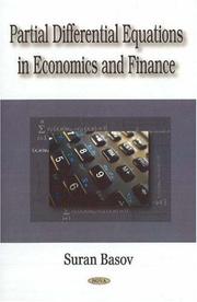 Front cover of Partial Differential Equations in Economics and Finance by Suren Basov