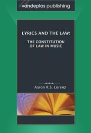 Front cover of Lyrics and the Law by Aaron R. S. Lorenz