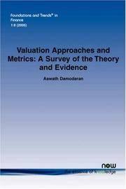 Front cover of Valuation Approaches and Metrics by Aswath Damodaran