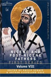 Front cover of NICENE AND POST-NICENE FATHERS: First Series, Volume VIII St. Augustine by Unknown