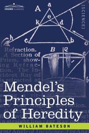 Front cover of Mendel's principles of heredity by William Bateson