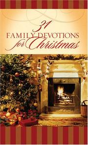 Front cover of 31 Family Devotions For Christmas by Marilee Perrish
