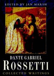 Front cover of Dante Gabriel Rossetti by Jan Marsh