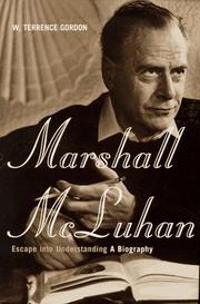 Cover of Marshall McLuhan by W. Terrence Gordon