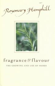 Cover of Fragrance and flavour by Rosemary Hemphill