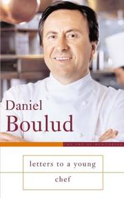 Front cover of Letters to a Young Chef (Art of Mentoring) by Daniel Boulud