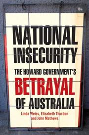 Front cover of National insecurity by Linda Weiss