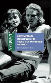 Front cover of Contemporary Monologues for Young Men and Women by Unknown