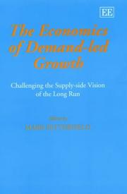 Cover of The Economics of Demand-Led Growth by Mark Setterfield
