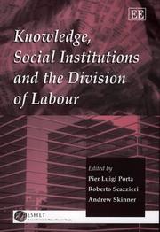 Front cover of Knowledge, social institutions, and the division of labour by Pier Luigi Porta
