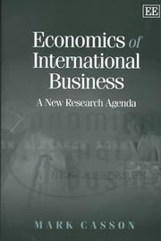 Front cover of Economics of International Business by Mark Casson