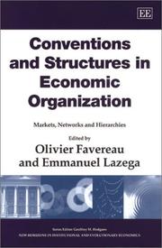 Front cover of Conventions and structures in economic organization by Olivier Favereau