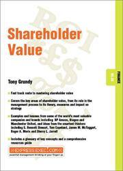 Cover of Shareholder Value by Tony Grundy