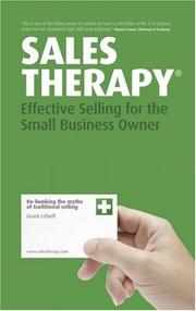 Cover of Sales therapy? by Grant Leboff