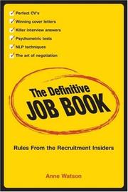 Cover of The Definitive Job Book by Anne Watson