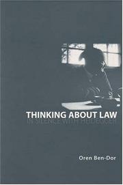 Cover of Thinking About Law by Oren Ben-Dor
