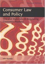 Cover of Consumer Law And Policy by Iain Ramsay
