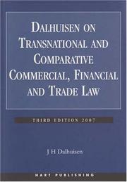 Front cover of Dalhuisen on Transnational and Comparative Commercial, Financial and Trade Law by Jan Dalhuisen