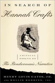 Cover of In search of Hannah Crafts by Henry Louis Gates, Jr.