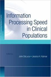 Front cover of Information Processing Speed in Clinical Population (Studies on Neuropsychology, Neurology and Cognition) by DeLuca/Kalmar