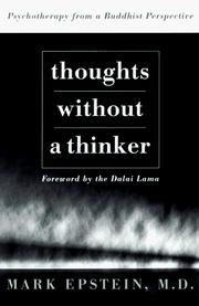 Cover of Thoughts without a thinker by Mark Epstein