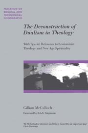 Front cover of The Deconstruction of Dualism in Theology (Paternoster Theological Monographs) by Gillian McCulloch