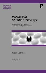 Cover of Paradox in Christian Theology (Paternoster Theological Monographs) (Paternoster Theological Monographs) (Paternoster Theological Monographs) by James Anderson