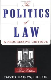 Front cover of The politics of law by David Kairys