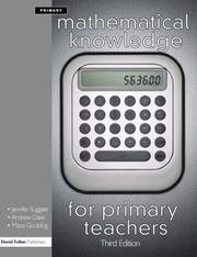 Front cover of Mathematical Knowledge for Primary Teachers by Jennife Suggate