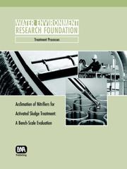 Front cover of Acclimation of nitrifiers for activated sludge treatment by Robert Allan Zimmerman