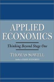 Cover of Applied Economics by Thomas Sowell