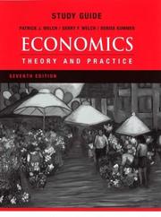 Front cover of Study guide [to accompany] Economics by Patrick J. Welch