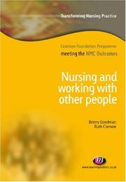Front cover of Nursing and working with other people by Ruth Clemow