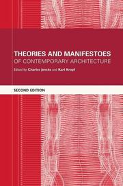 Front cover of Theories and manifestoes of contemporary architecture by Charles Jencks