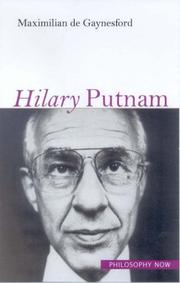 Front cover of Hilary Putnam (Philosophy Now) by Maximilian De Gaynesford