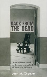 Cover of Back from the Dead by Joan M. Cheever