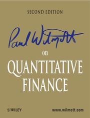 Cover of Paul Wilmott on quantitative finance by Paul Wilmott
