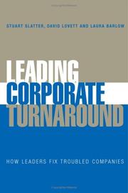 Front cover of Leading corporate turnaround by Slatter, Stuart St. P.
