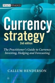 Cover of Currency strategy by Callum Henderson