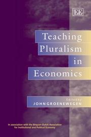 Front cover of Teaching Pluralism in Economics by John Groenewegen