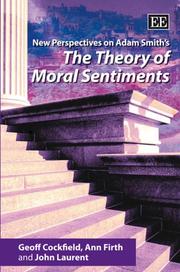 Front cover of New perspectives on Adam Smith's The theory of moral sentiments by John Laurent