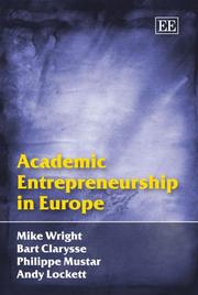 Front cover of Academic entrepreneurship in Europe by Wright, Mike