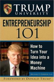 Cover of Trump University Entrepreneurship 101 by Michael E. Gordon