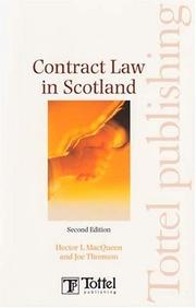 Cover of Contract law in Scotland by Hector L. MacQueen