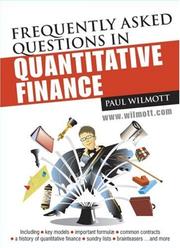 Front cover of Frequently Asked Questions in Quantitative Finance by Paul Wilmott
