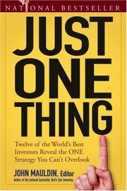 Cover of Just One Thing by John F. Mauldin