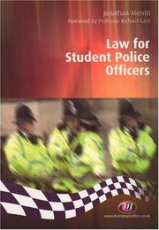 Cover of Law for Student Police Officers (Practical Policing Skills) by Jonathan Merritt