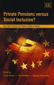Cover of Private pensions versus social inclusion? by Traute Meyer